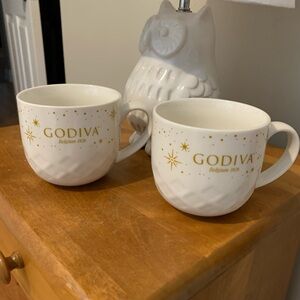 PICK ANY 3 ITEMS FOR $10 - Two Godiva White and Gold Ceramic Mugs